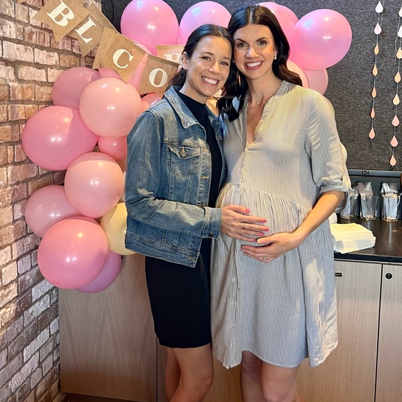 Ripe Maternity Sam Stripe Dress - Grey Multi - Picture 3 of 5